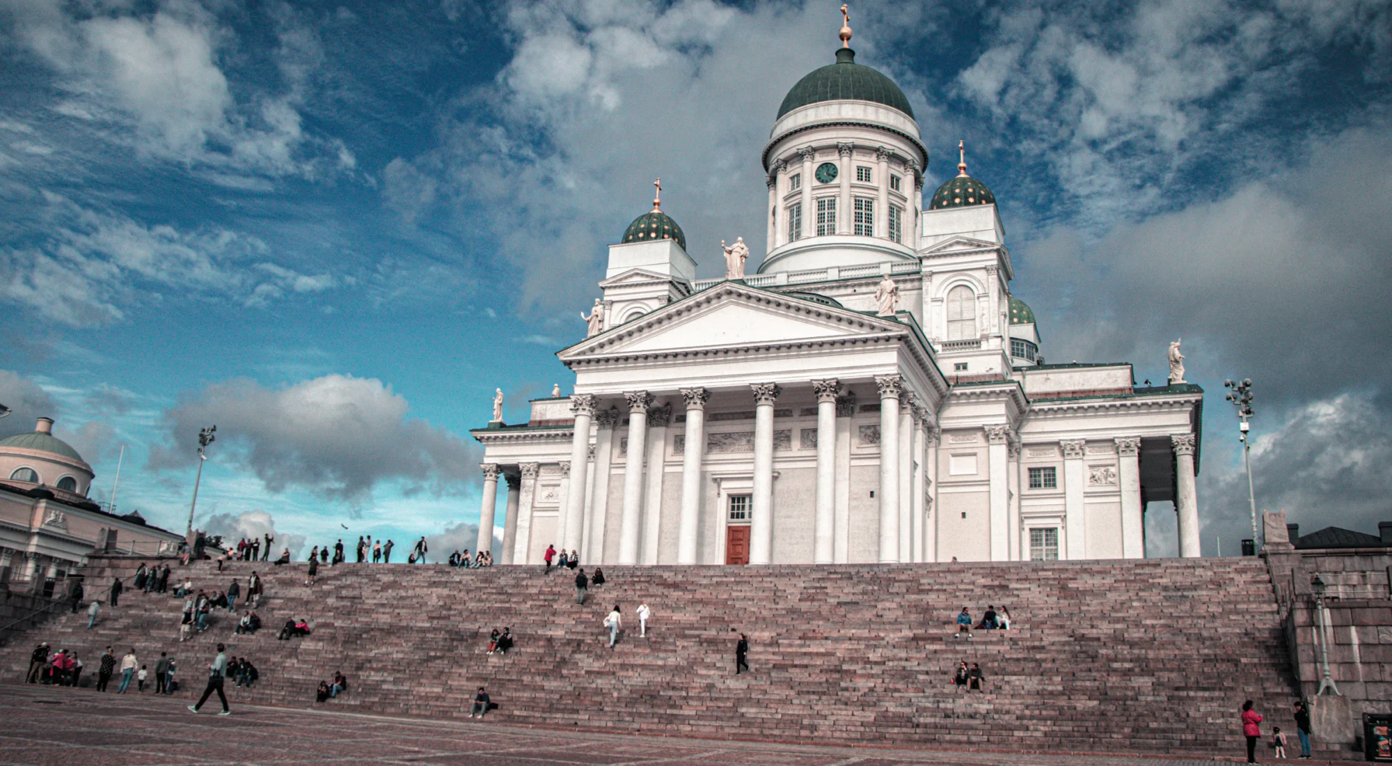 Helsinki Cathedral above Senate Square