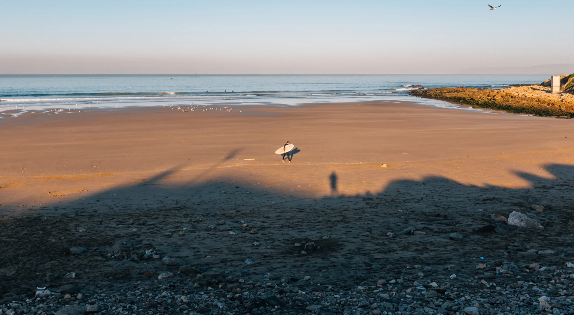 The sandy beach at Agadir