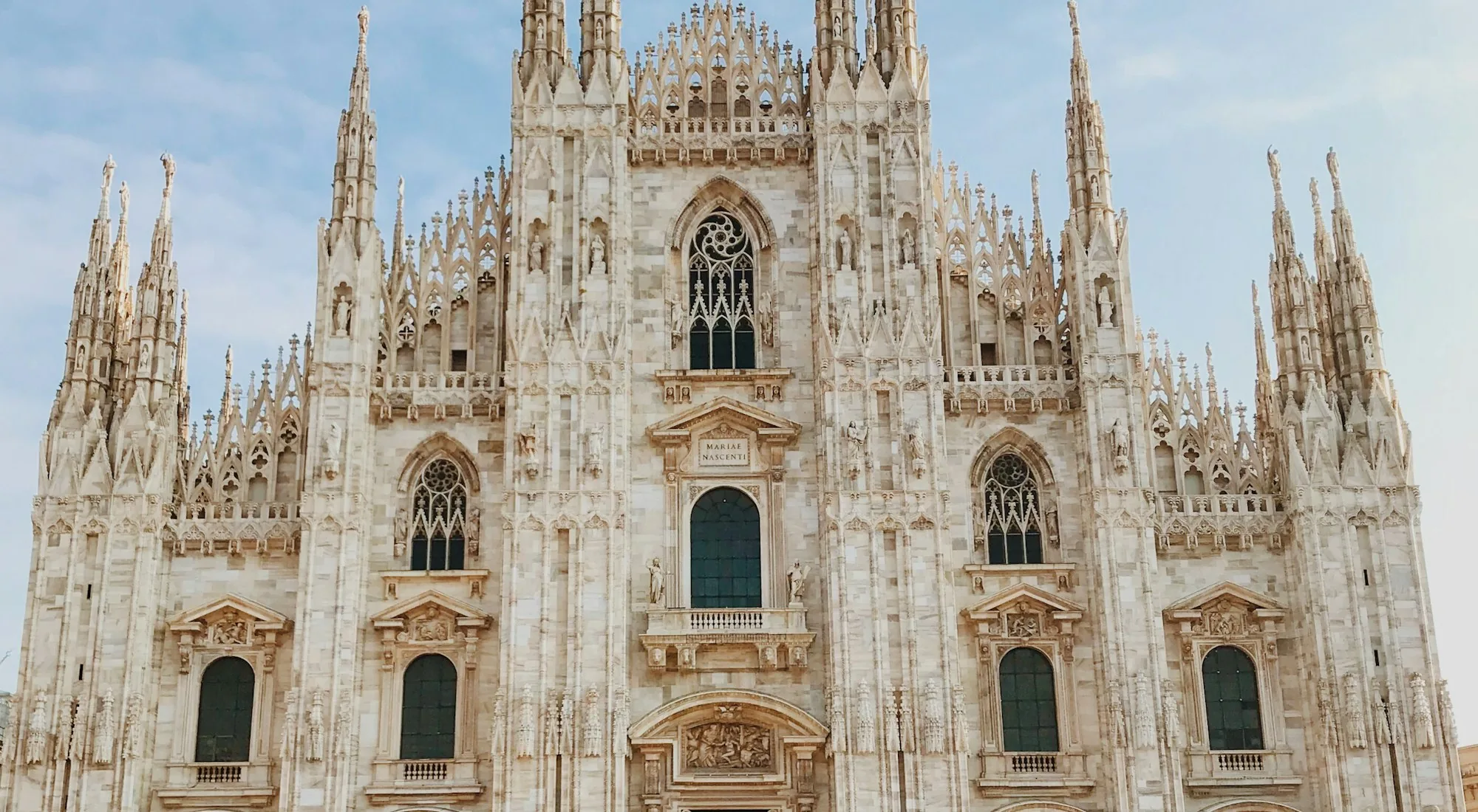 Festive Christmas market scene, Milan